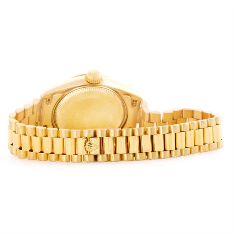 Rolex President Datejust Ladies 18 Karat Yellow Gold Automatic Watch 69178 For Sale 9