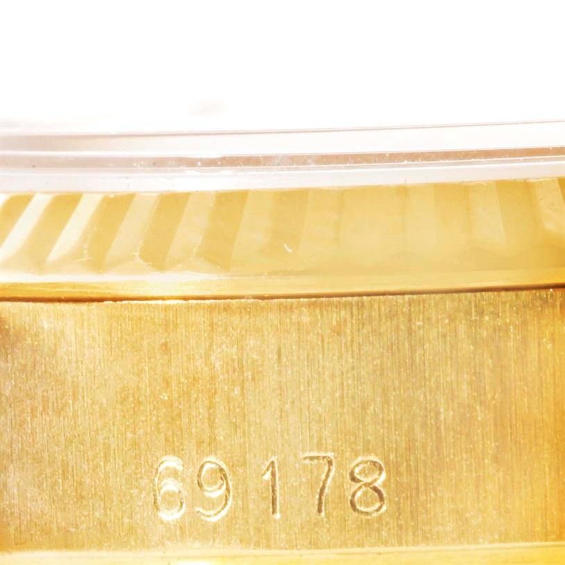 Rolex President Datejust Ladies 18 Karat Yellow Gold Automatic Watch 69178 For Sale 5