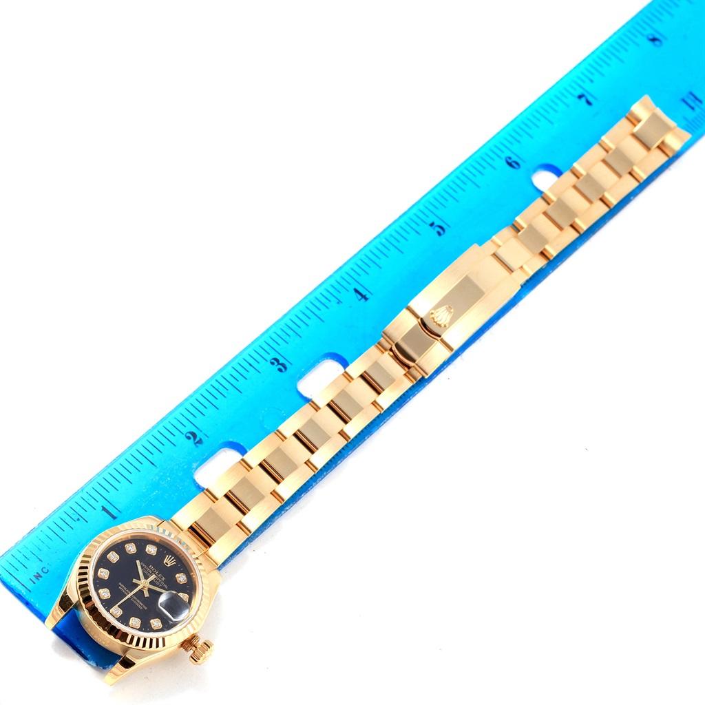 Rolex President Datejust Ladies 18 Karat Yellow Gold Diamond Watch 179178 For Sale 7