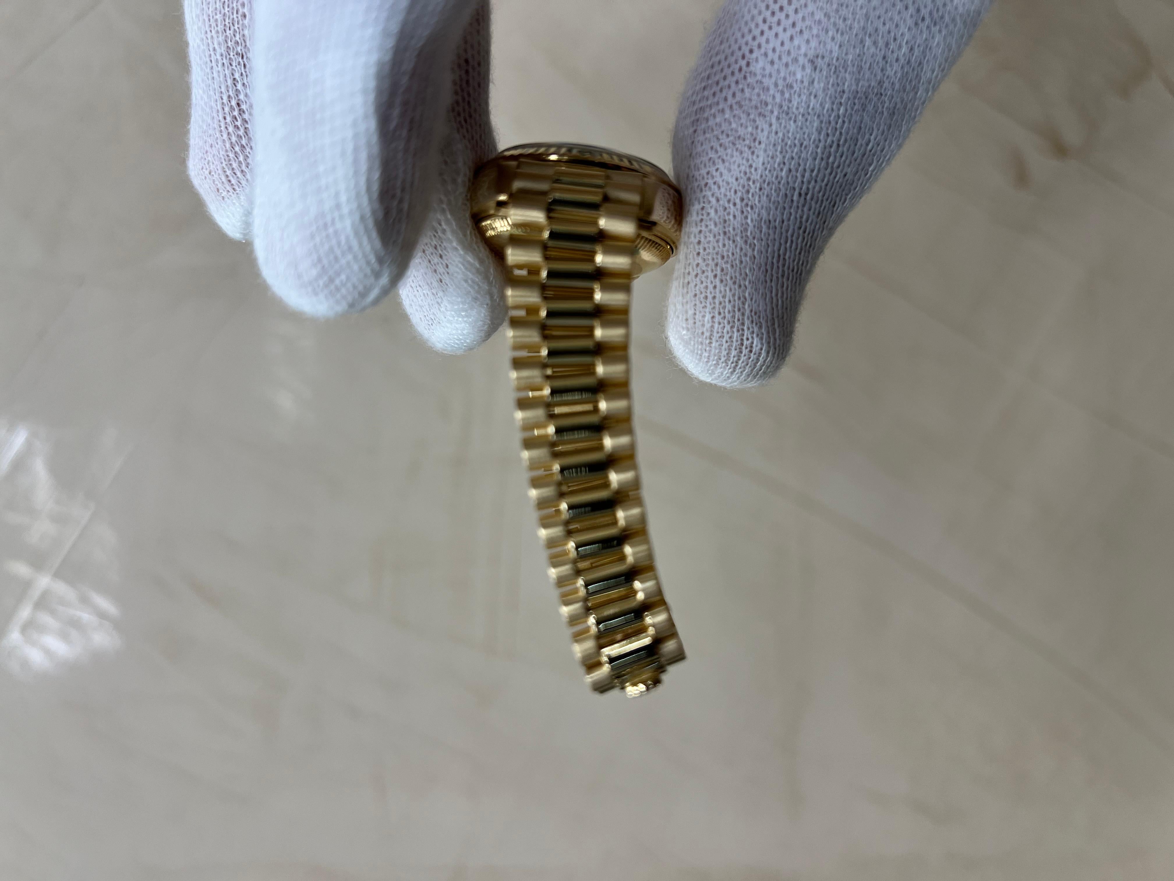 Rolex President Datejust Ladies 69178 Factory Lapis Lazuli Dial 18K Yellow Gold 11