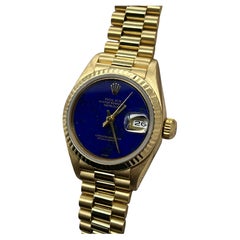 Rolex President Datejust Donna 69178 Quadrante Lapislazzuli di fabbrica Oro giallo 18 carati