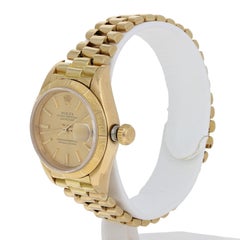 Rolex President Datejust Ladies Watch, 18 Karat Gold Automatic 2 Year Wnty 69278
