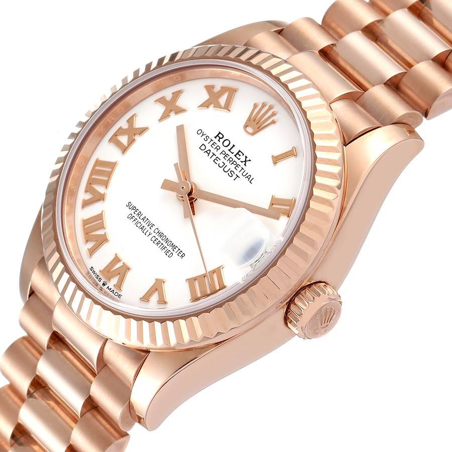 Women's Rolex President Datejust Midsize 31 Rose Gold Ladies Watch 278275 Unworn