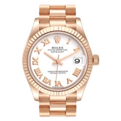 Rolex President Datejust Midsize 31 Rose Gold Ladies Watch 278275 Unworn
