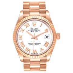 Rolex President Datejust Midsize 31 Rose Gold Ladies Watch 278275 Unworn