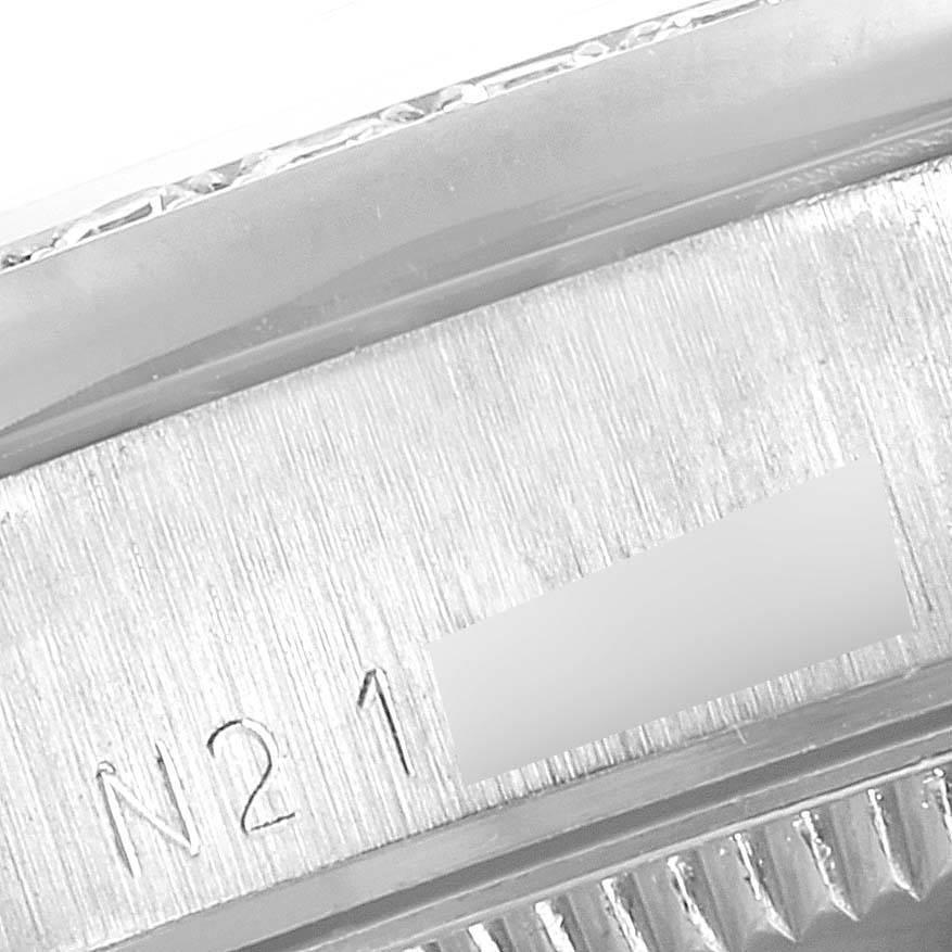 Rolex President Datejust Midsize Platinum Diamond Ladies Watch 68286 In Excellent Condition For Sale In Atlanta, GA