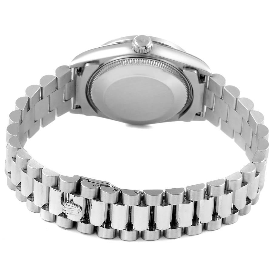 Rolex President Datejust Midsize Platinum Diamond Ladies Watch 68286 For Sale 5
