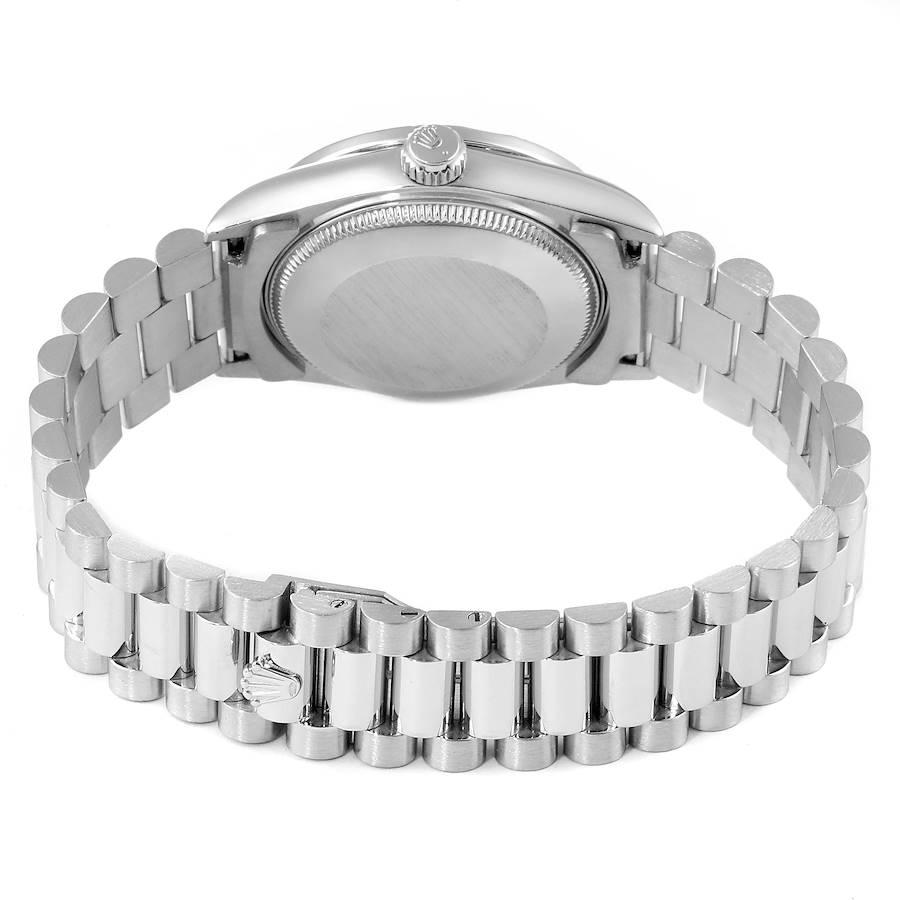 Rolex President Datejust Damenuhr, Midsize Platin mit Diamanten 68286 im Angebot 6