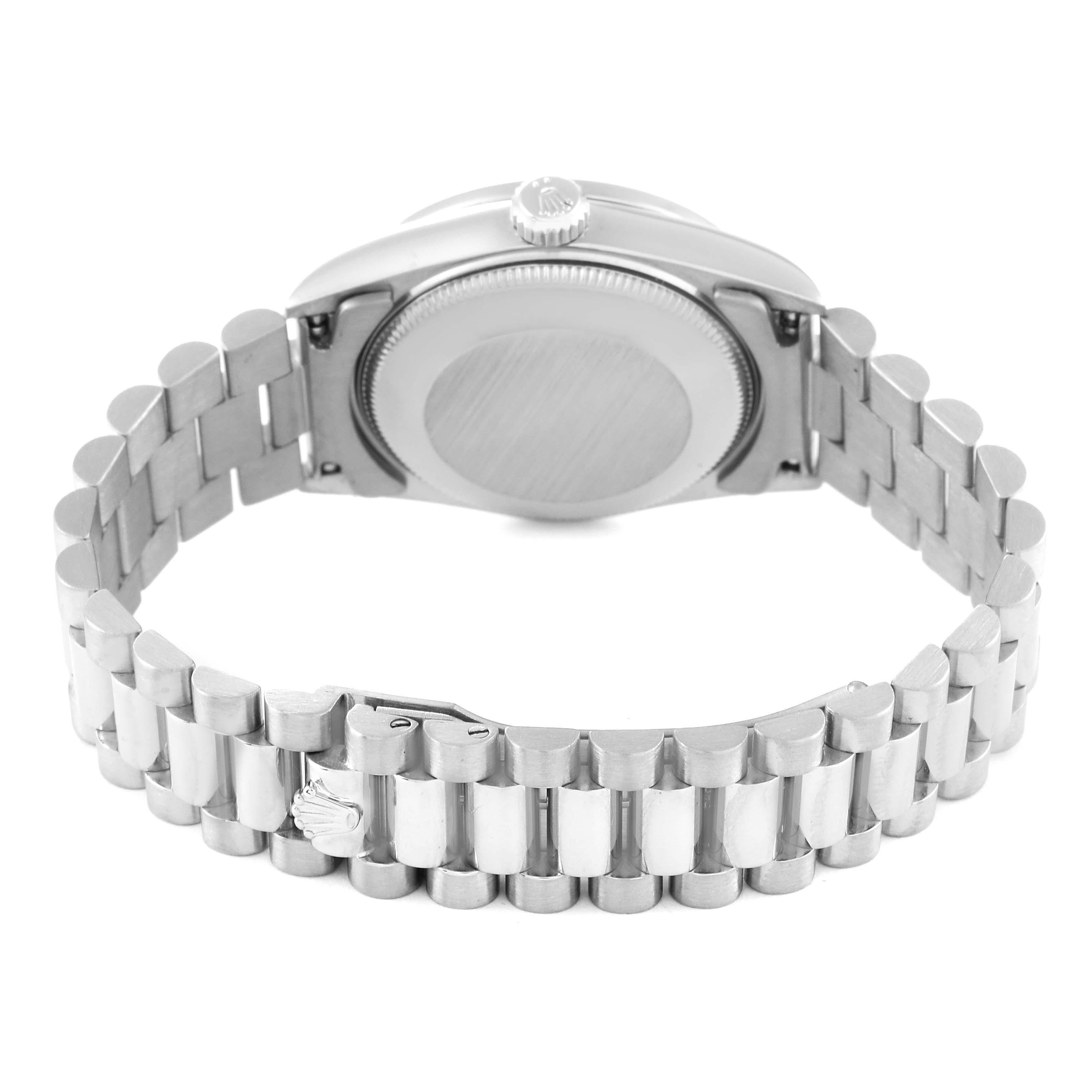 Rolex President Datejust Midsize White Gold Diamond Ladies Watch 68289 For Sale 3