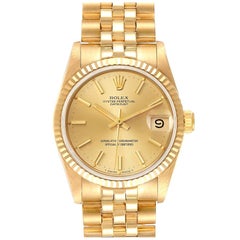 Rolex President Datejust Midsize Yellow Gold Ladies Watch 68278