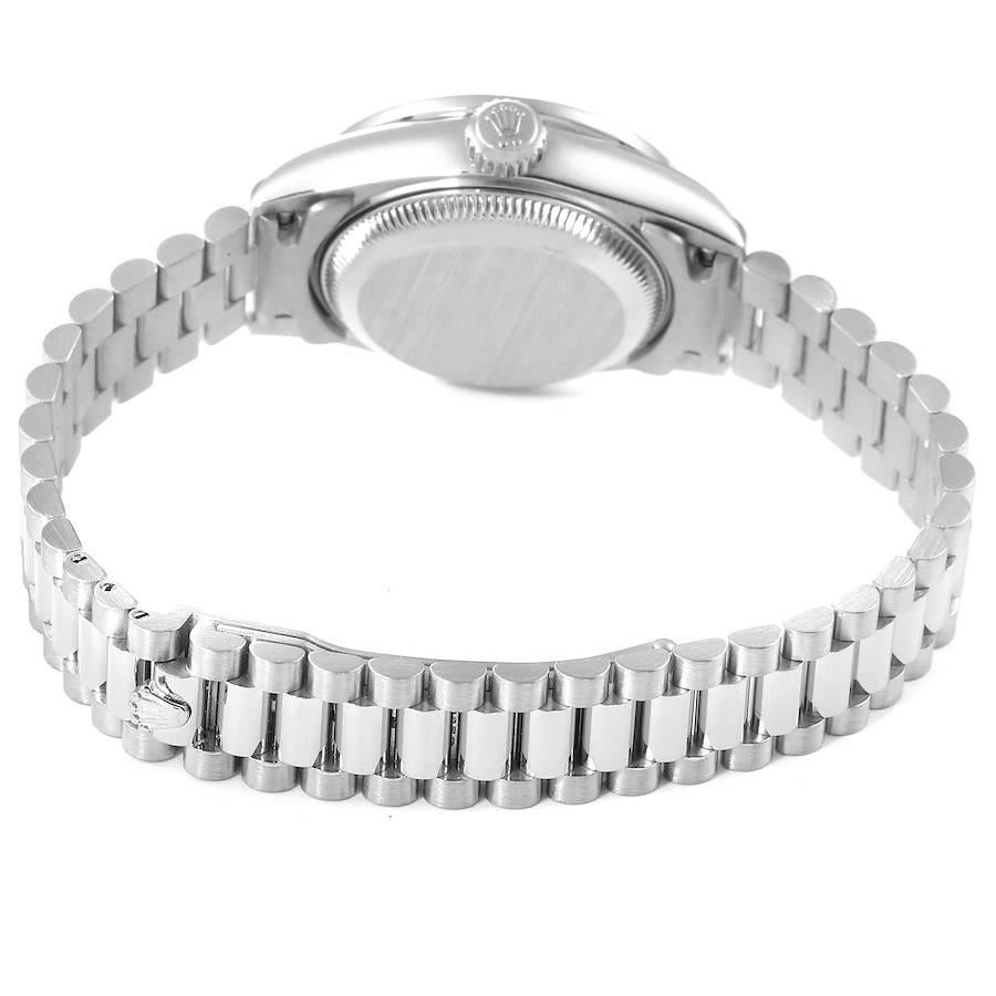 Rolex President Datejust White Gold Diamond Sapphire Ladies Watch 79089 For Sale 5