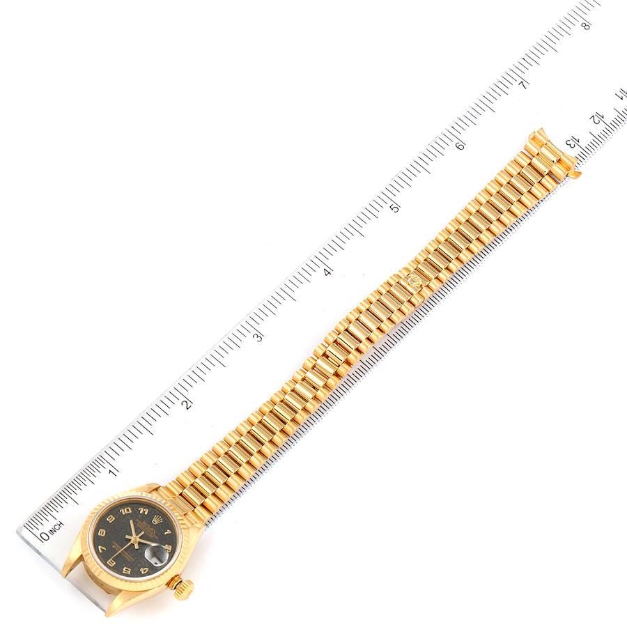 Rolex President Datejust Yellow Gold Anniversary Dial Ladies Watch 69178 For Sale 3
