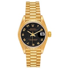 Rolex President Datejust Yellow Gold Anniversary Dial Ladies Watch 69178
