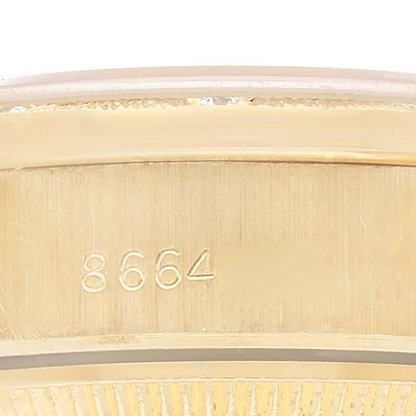 Women's Rolex President Datejust Yellow Gold Bark Finish Ivory Dial Ladies Watch 69288