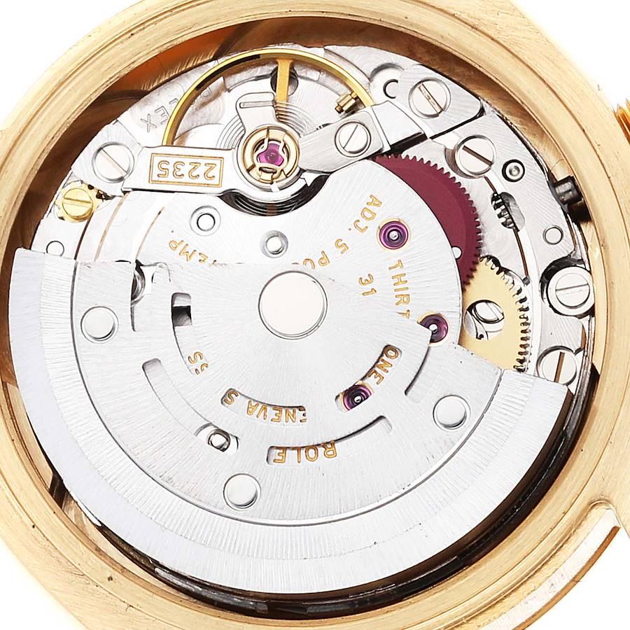 Rolex President Datejust Gelbgold Champagner-Zifferblatt Damenuhr 179178 im Angebot 4