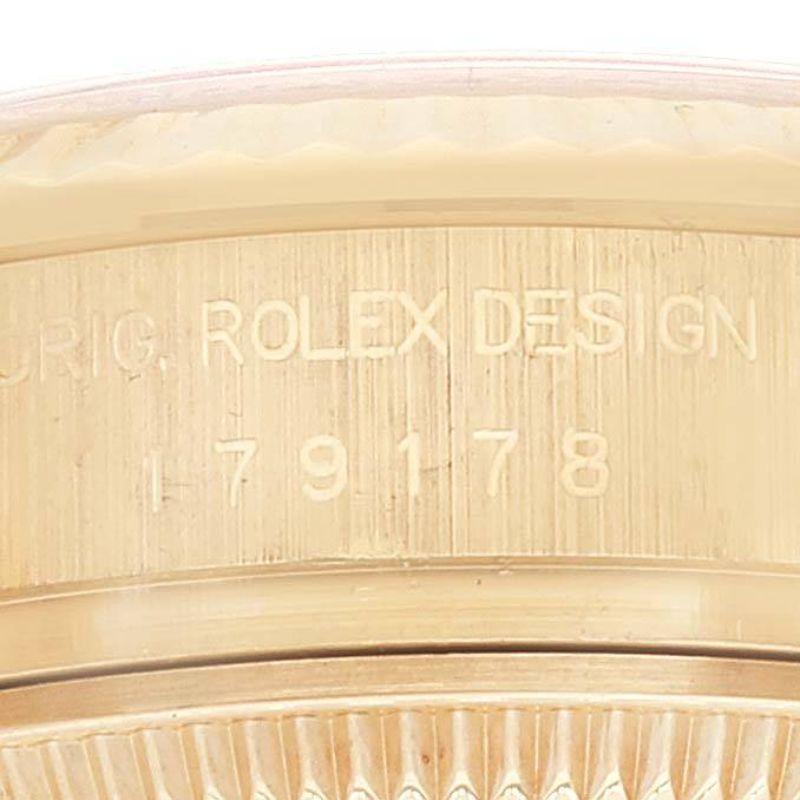 Rolex President Datejust Yellow Gold Champagne Dial Ladies Watch 179178 2