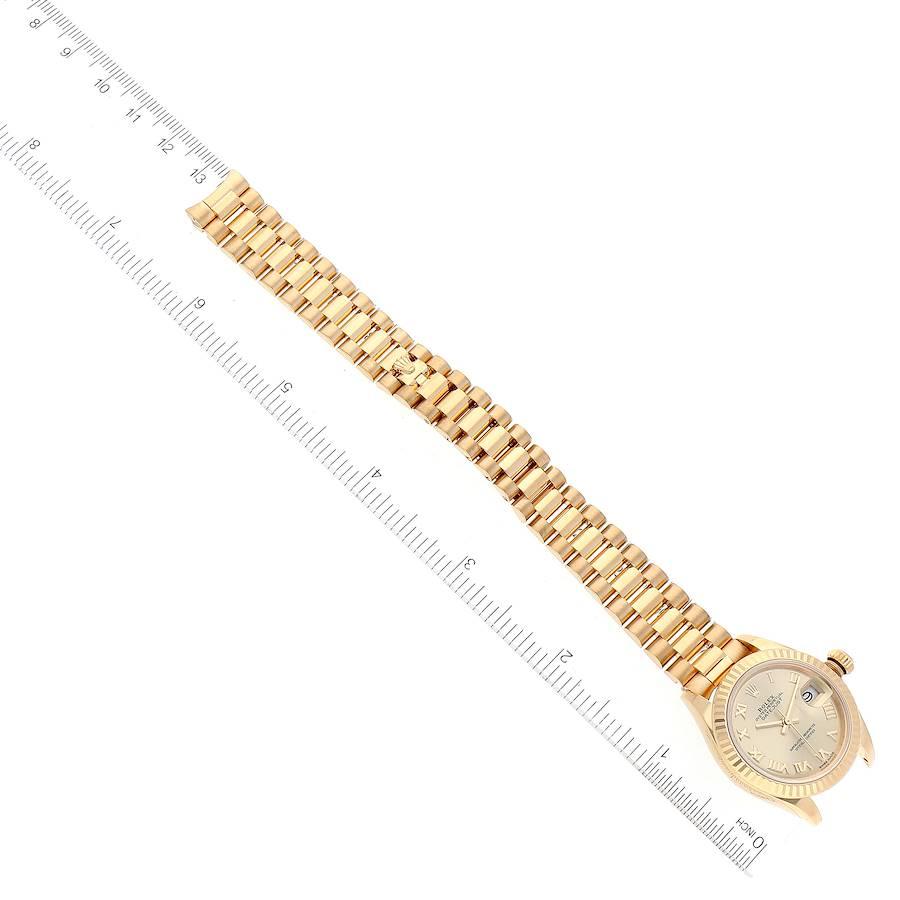 Rolex President Datejust Gelbgold Champagner-Zifferblatt Damenuhr 279178 7