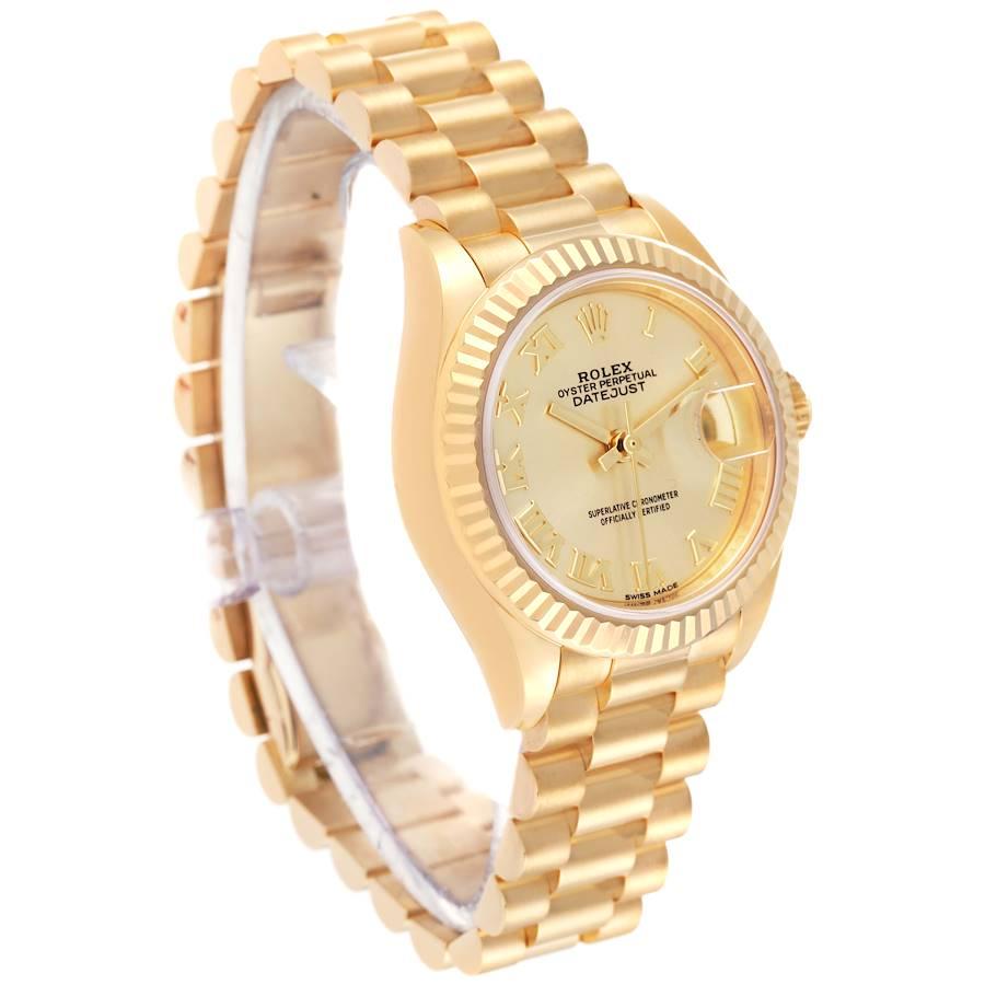 Rolex President Datejust Gelbgold Champagner-Zifferblatt Damenuhr 279178 im Zustand „Hervorragend“ in Atlanta, GA
