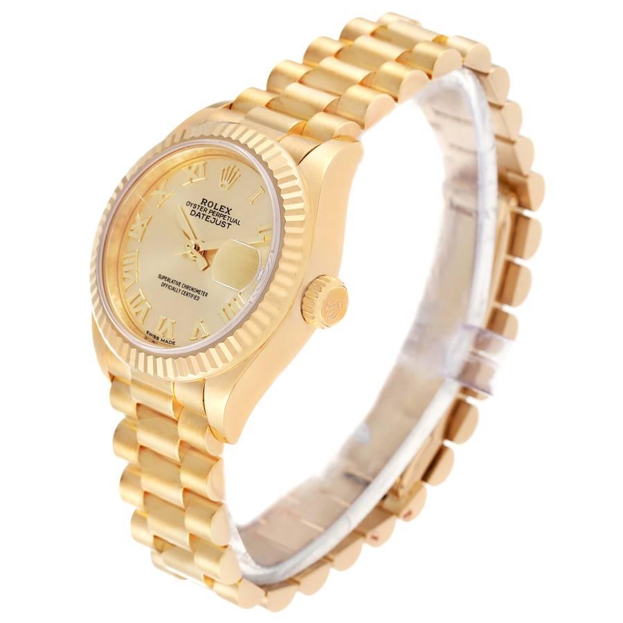 Rolex President Datejust Gelbgold Champagner-Zifferblatt Damenuhr 279178 1
