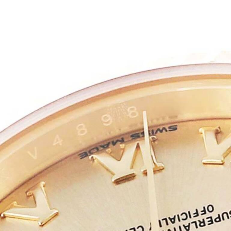 Rolex President Datejust Gelbgold Champagner-Zifferblatt Damenuhr 279178 3
