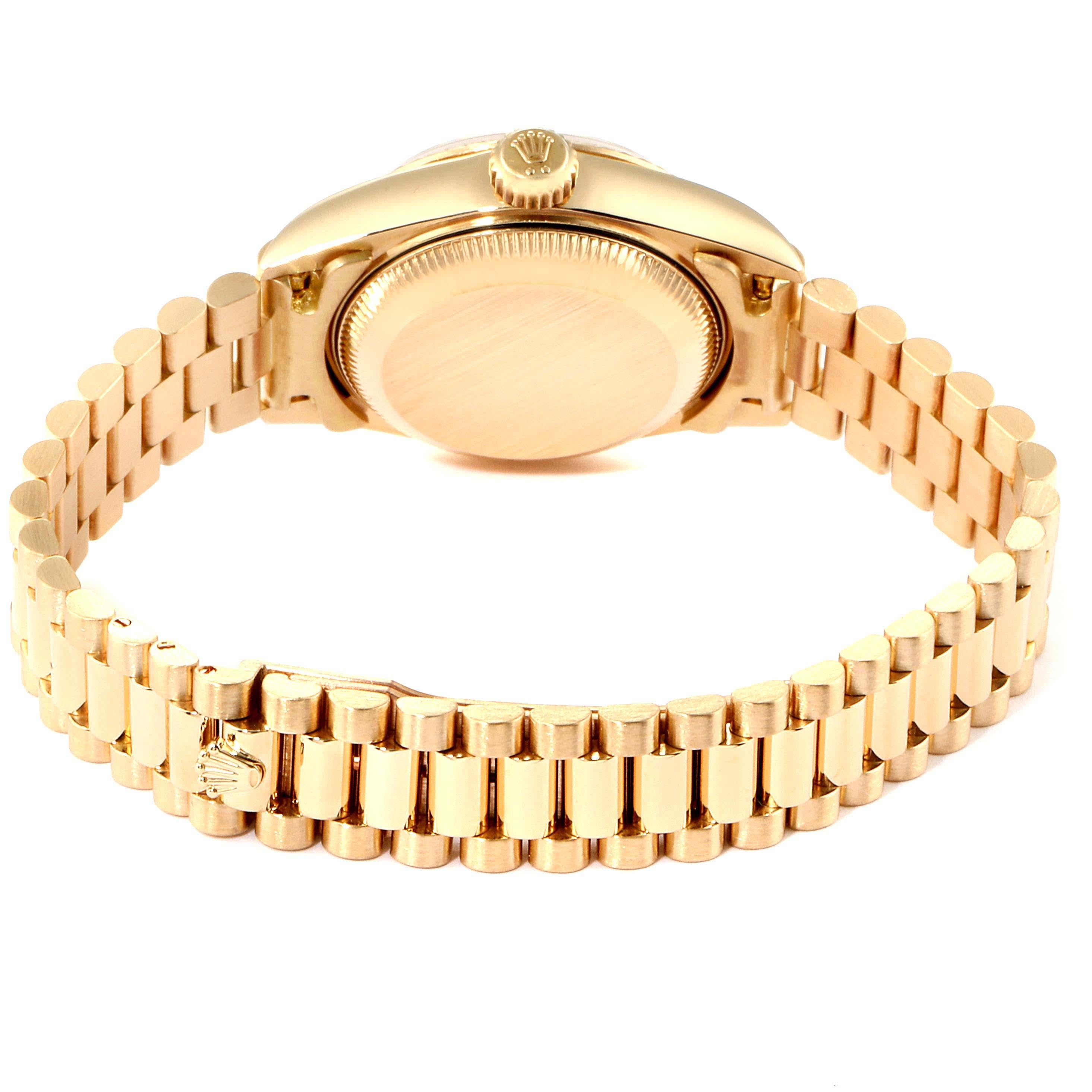 Rolex President Datejust Yellow Gold Diamond Dial Ladies Watch 79178 2