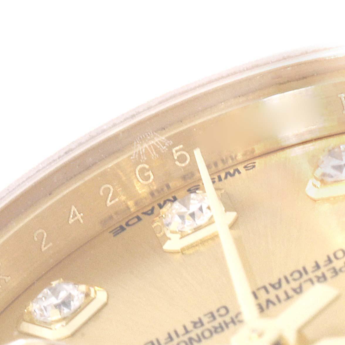 Women's Rolex President Datejust Yellow Gold Diamond Ladies Watch 179158 Box Card