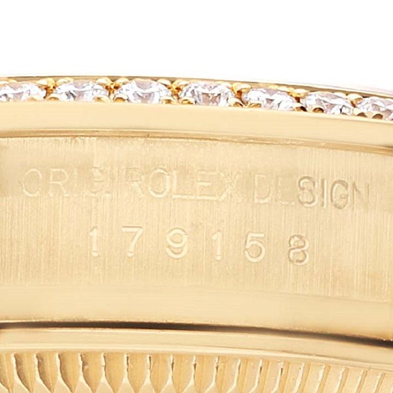 Rolex President Datejust Yellow Gold Diamond Ladies Watch 179158 Box Card 1