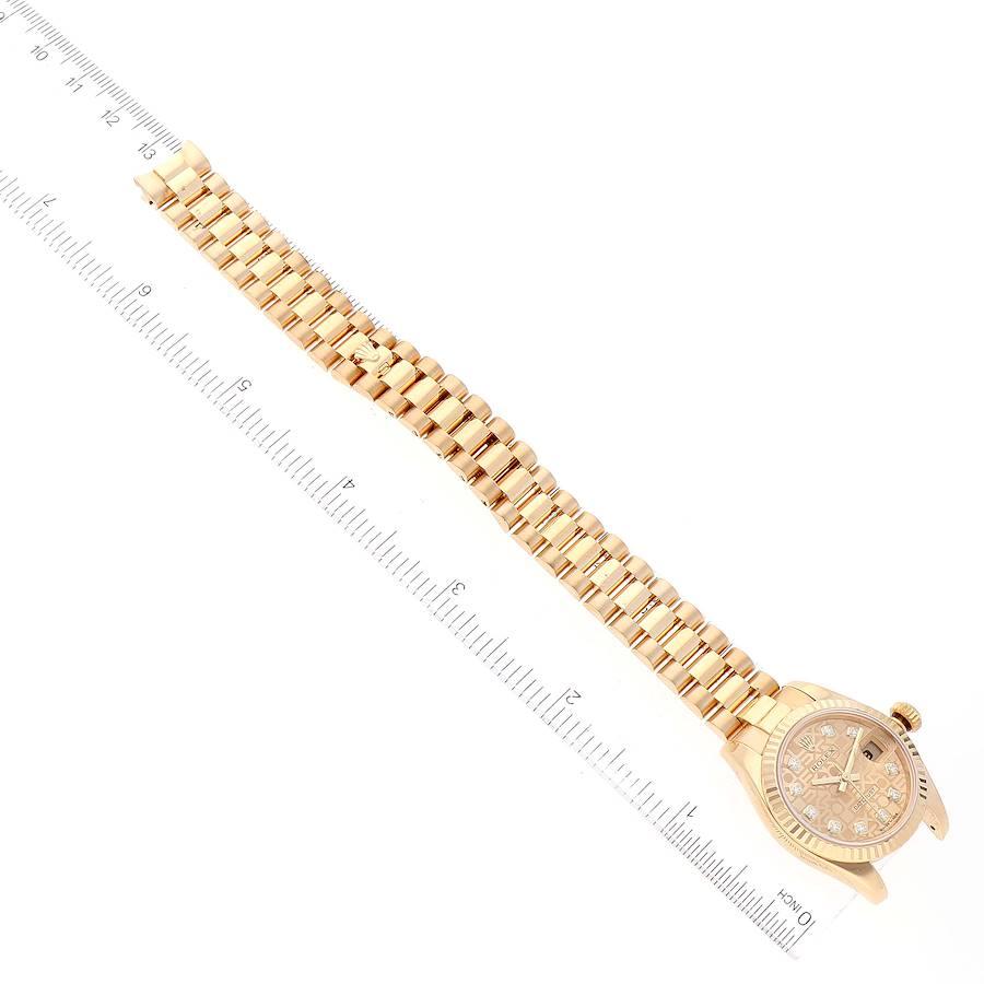 Rolex President Datejust Yellow Gold Diamond Ladies Watch 179178 For Sale 3