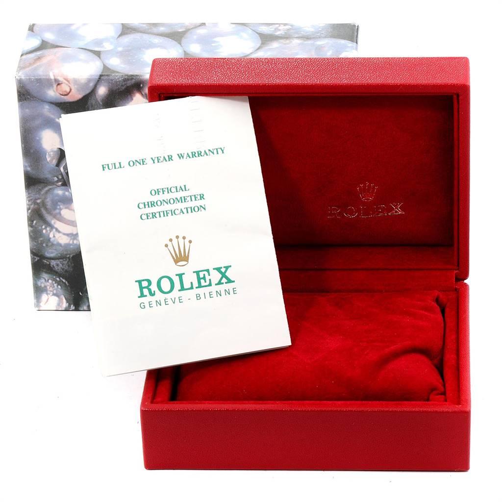 Rolex President Datejust Yellow Gold Diamond Ladies Watch 69138 Box Papers For Sale 7
