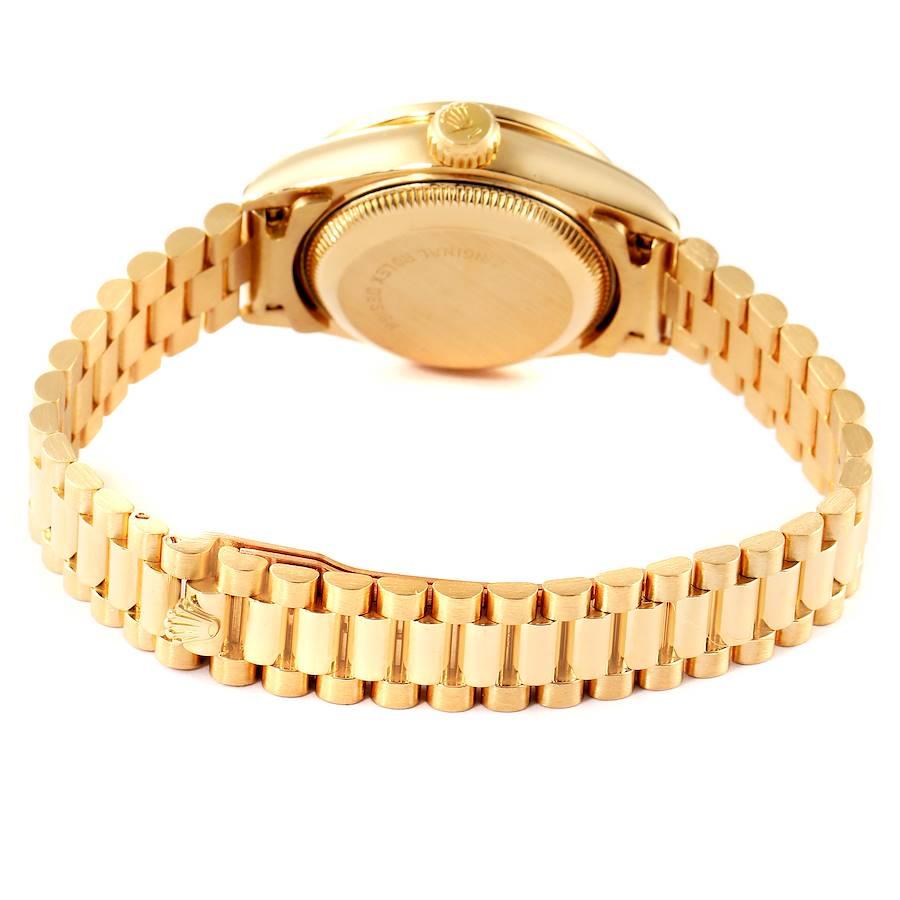 Rolex President Datejust Yellow Gold Diamond Ladies Watch 69138 5