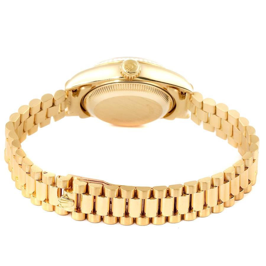 Rolex President Datejust Yellow Gold Diamond Ladies Watch 69178 Box 5