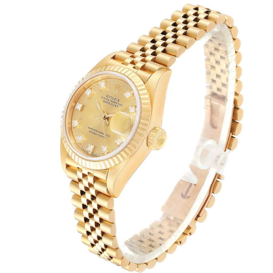 Women's Rolex President Datejust Yellow Gold Diamond Ladies Watch 69178