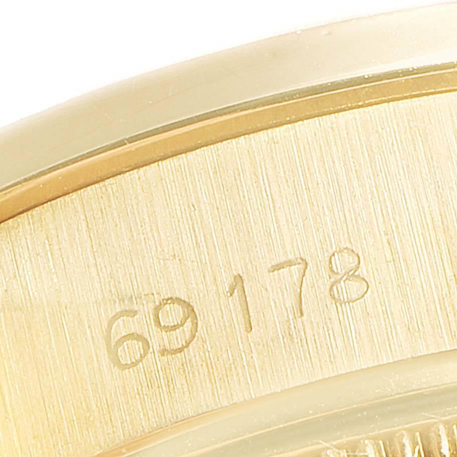 Rolex President Datejust Yellow Gold Diamond Ladies Watch 69178 2