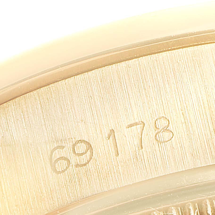 Rolex President Datejust Yellow Gold Diamond Ladies Watch 69178 For Sale 3
