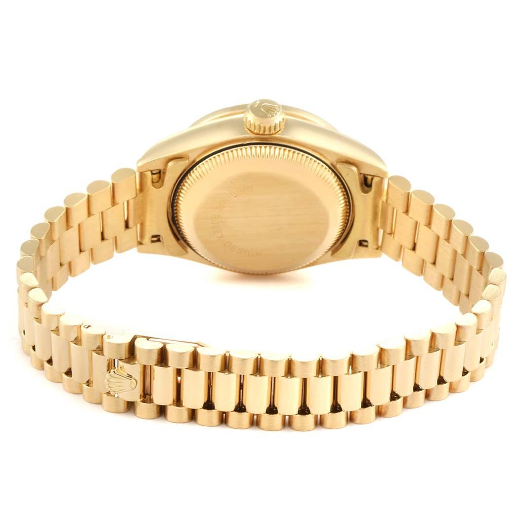 Rolex President Datejust Yellow Gold Diamond Ladies Watch 69178 4