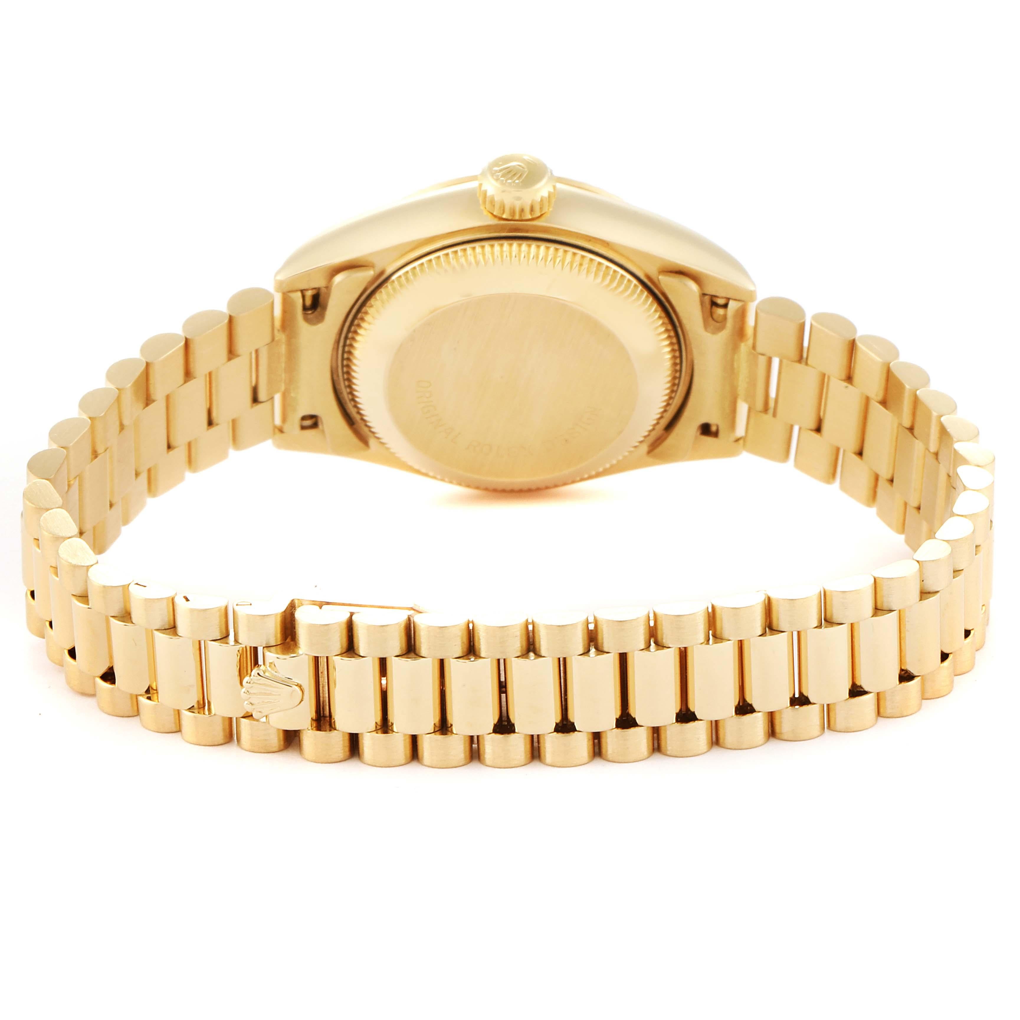 Rolex President Datejust Yellow Gold Diamond Ladies Watch 69178 5