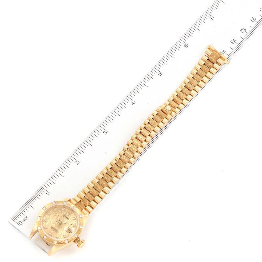 Rolex President Datejust Yellow Gold Diamond Ladies Watch 69288 6