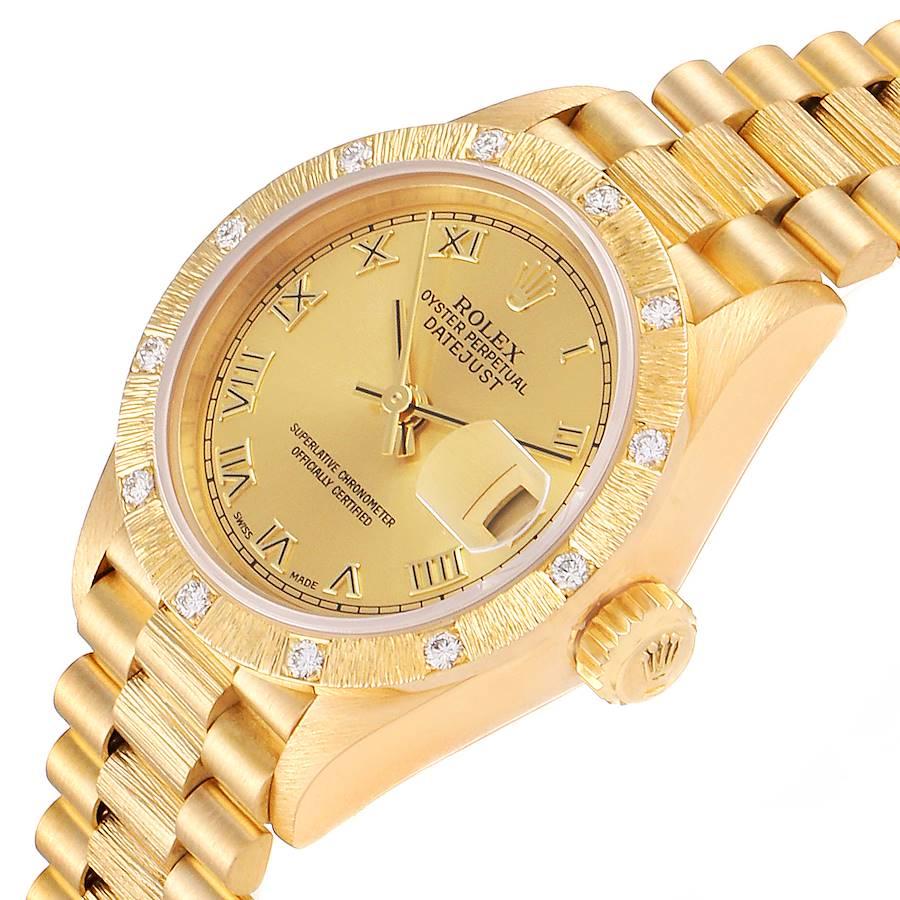 Rolex President Datejust Yellow Gold Diamond Ladies Watch 69288 For Sale 1