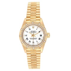 Rolex President Datejust Yellow Gold Diamond Ladies Watch 69288
