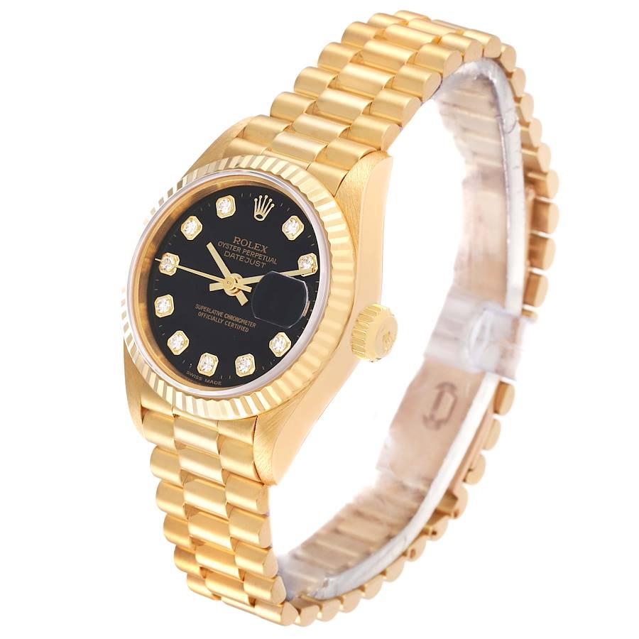 Rolex President Datejust Yellow Gold Diamond Ladies Watch 79178 In Excellent Condition In Atlanta, GA
