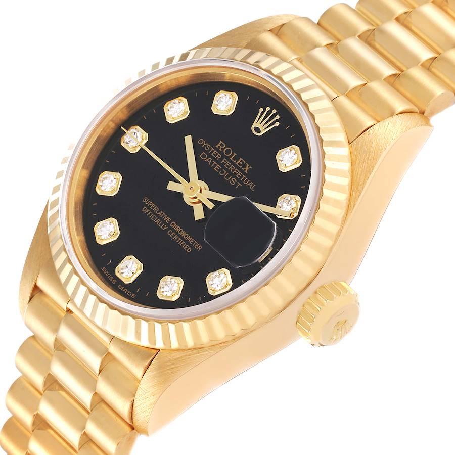 Women's Rolex President Datejust Yellow Gold Diamond Ladies Watch 79178