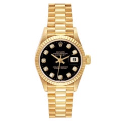 Rolex President Datejust Yellow Gold Diamond Ladies Watch 79178