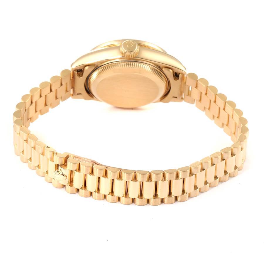 Rolex President Datejust Yellow Gold Diamond Ruby Ladies Watch 69068 2