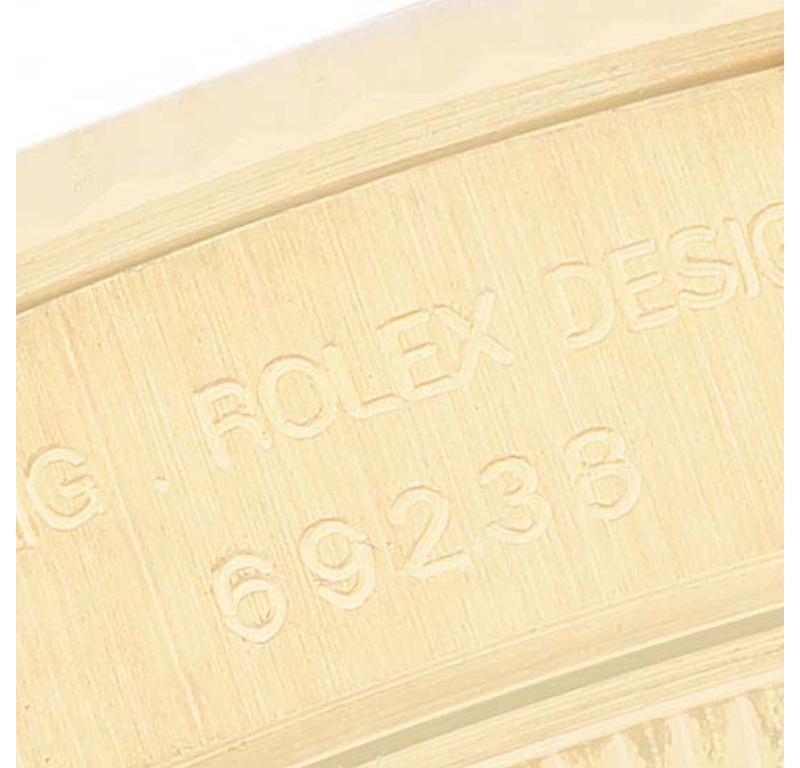 Rolex President Datejust Gelbgold Diamant-Rubin-Damenuhr 69238 Box Papiere 4