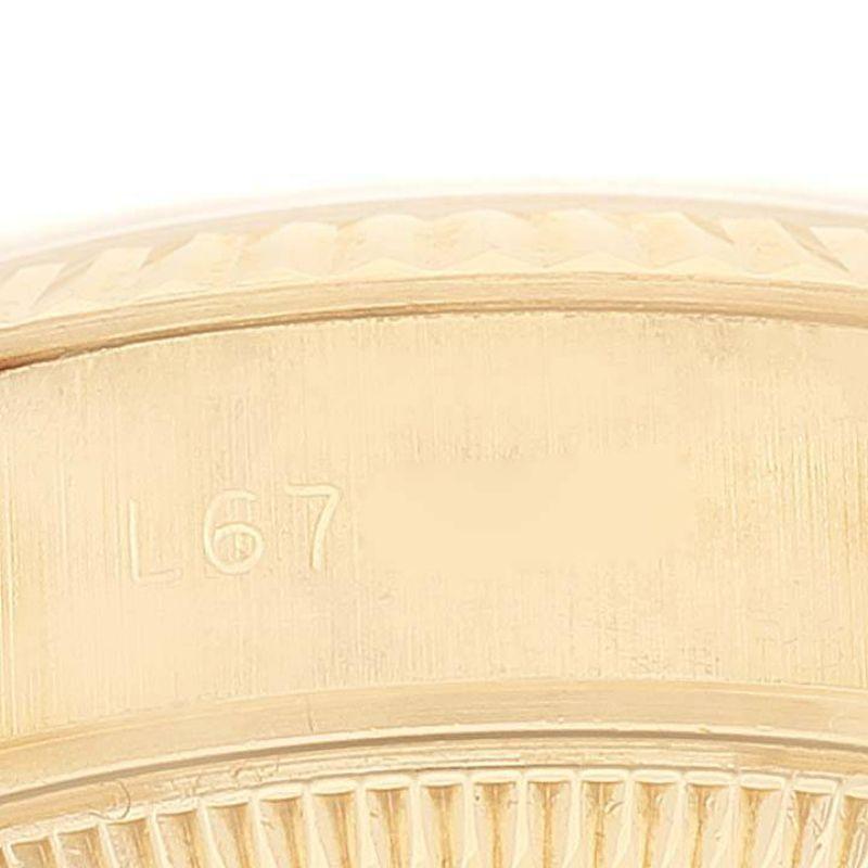 Rolex President Datejust Yellow Gold Diamonds Rubies Watch 69178 For Sale 2