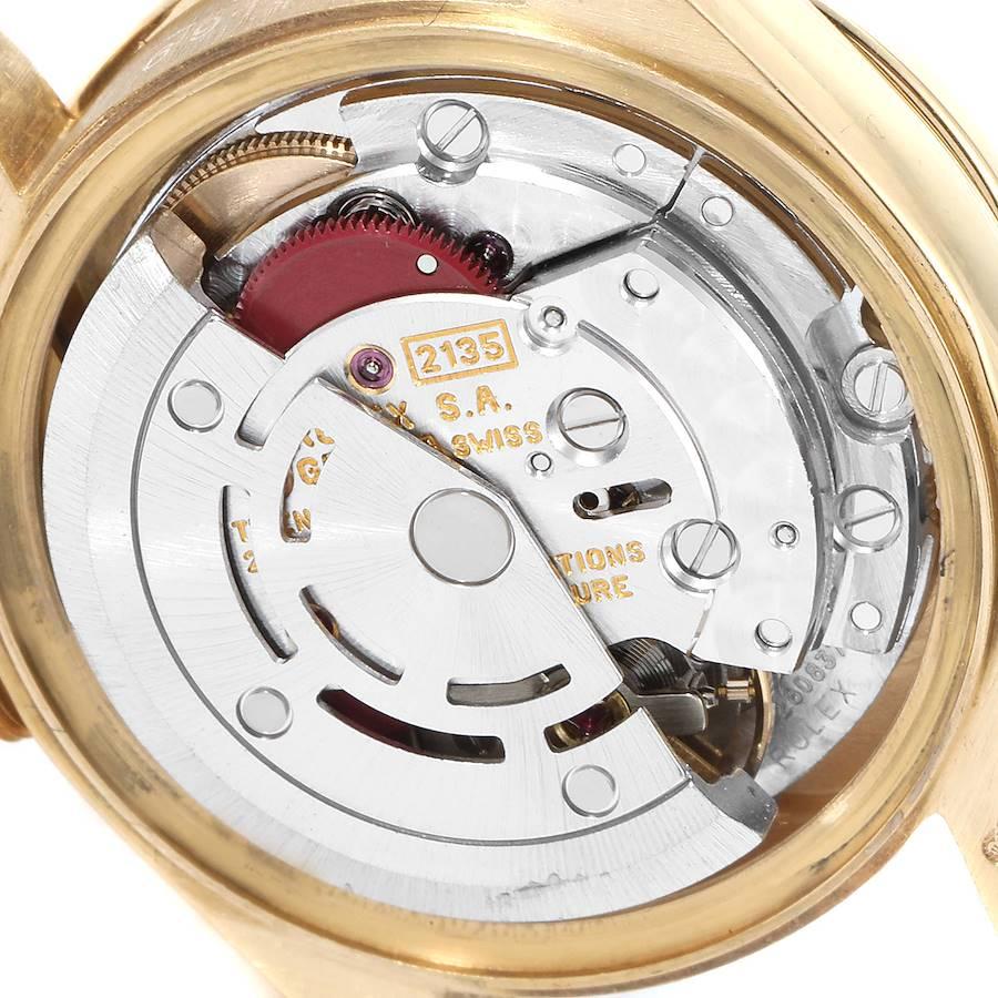 Rolex President Datejust Yellow Gold Honeycomb Diamond Watch 69158 For Sale 3