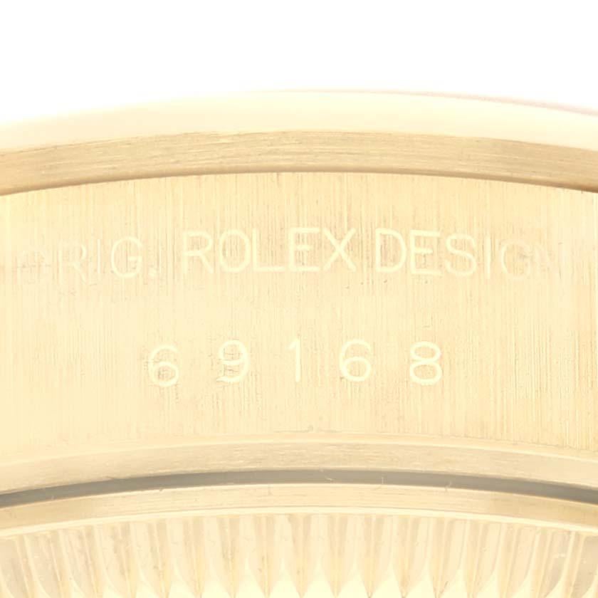 Rolex President Datejust Gelbgold-Damenuhr 69168 im Angebot 4