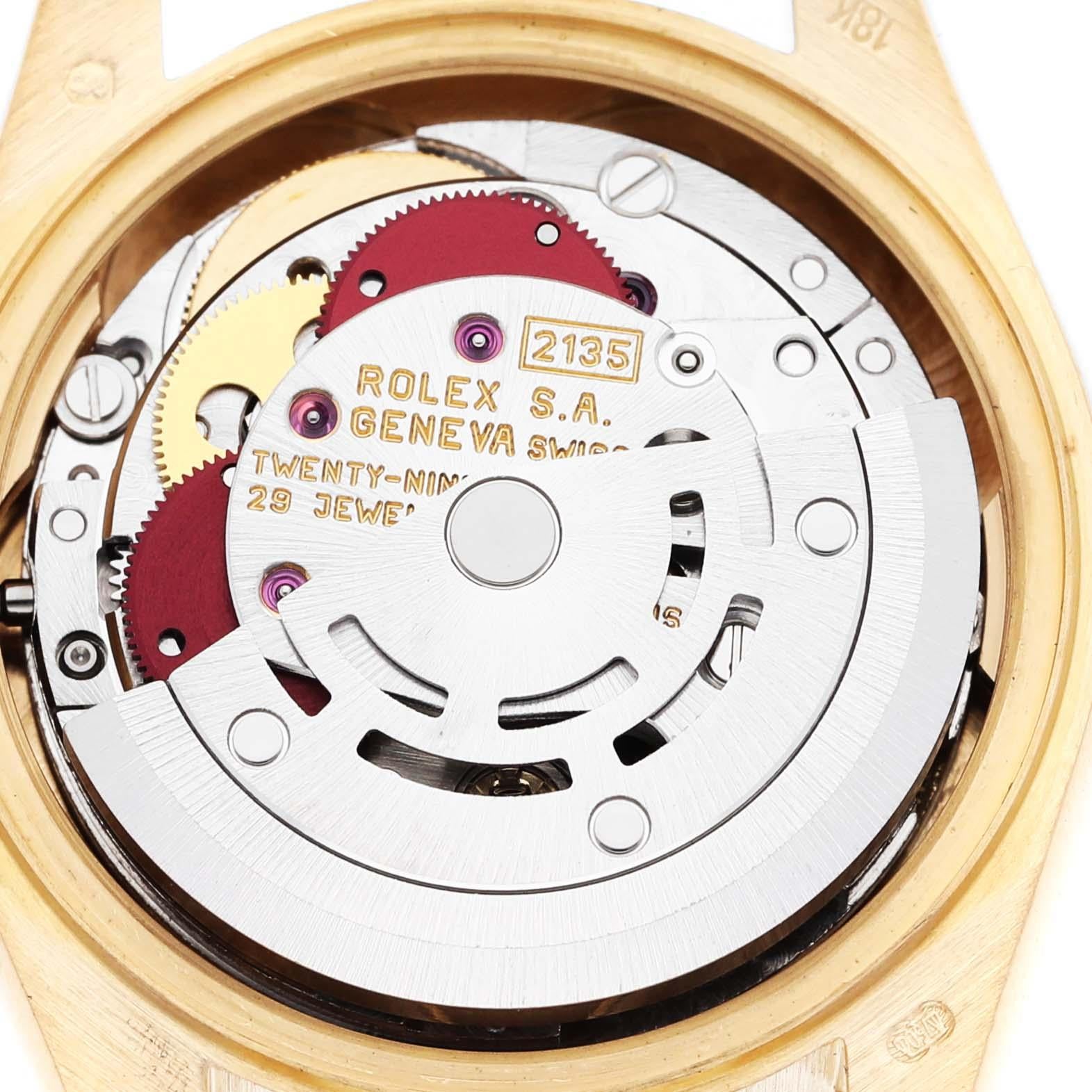 Rolex Montre President Datejust en or jaune pour femmes 69168 en vente 3