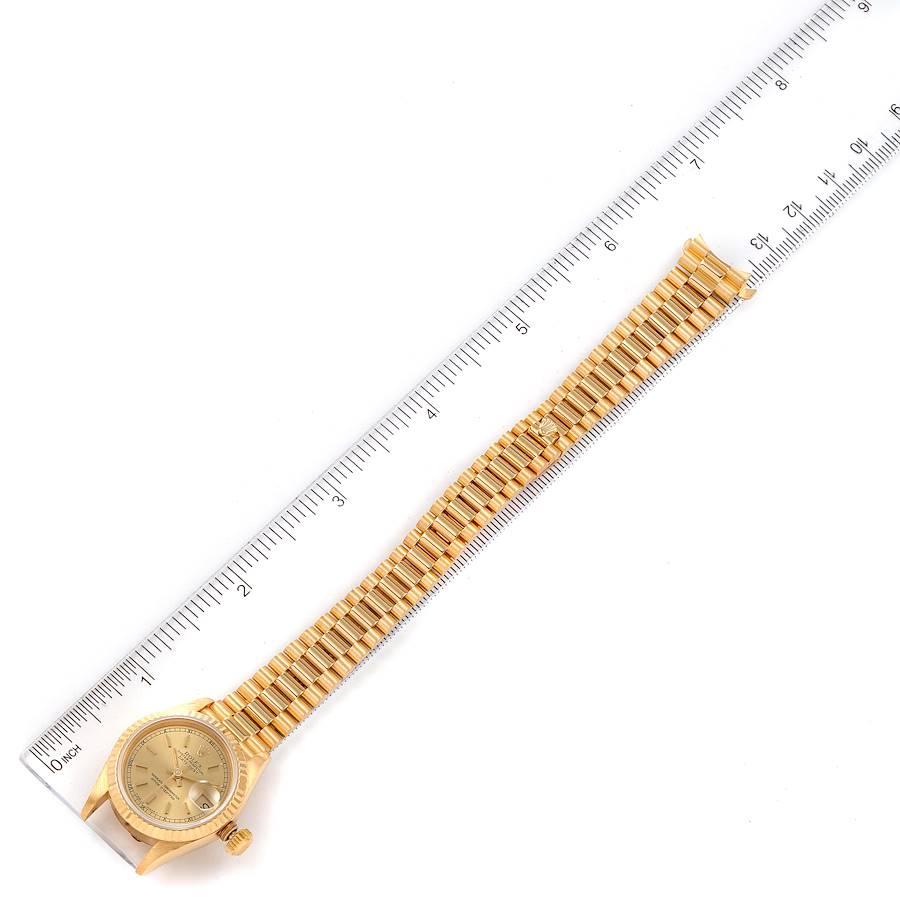 Rolex President Datejust Yellow Gold Ladies Watch 69178 Box Papers 5