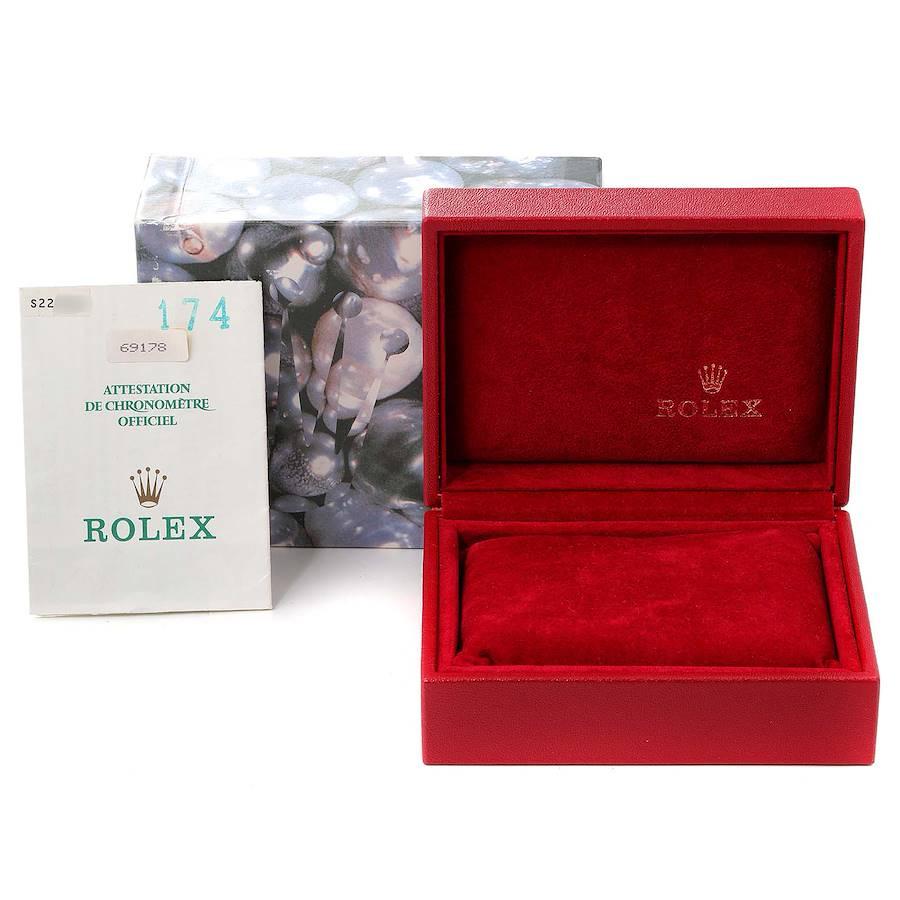 Rolex President Datejust Yellow Gold Ladies Watch 69178 Box Papers 7